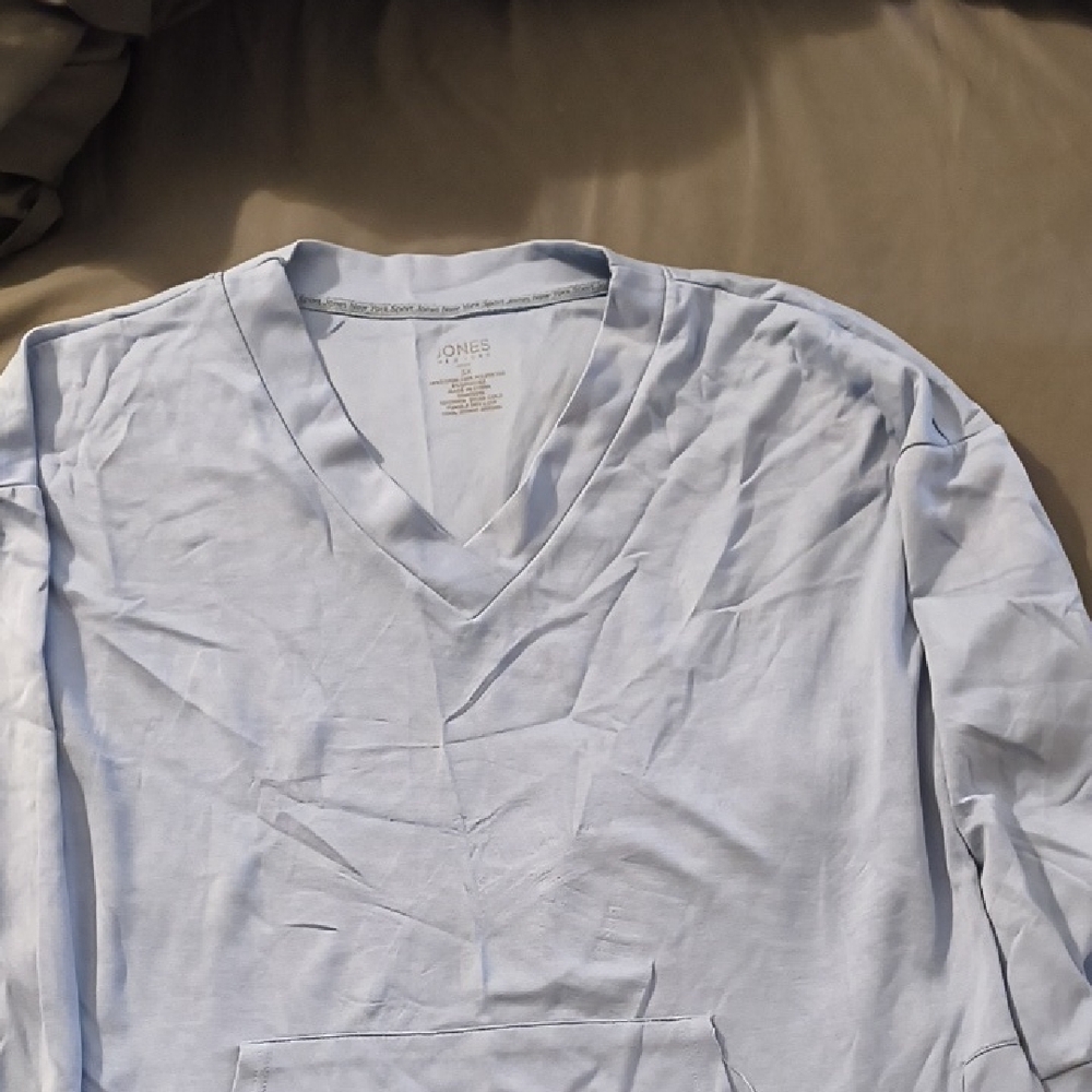 Jones New York Elegant Light Blue Top